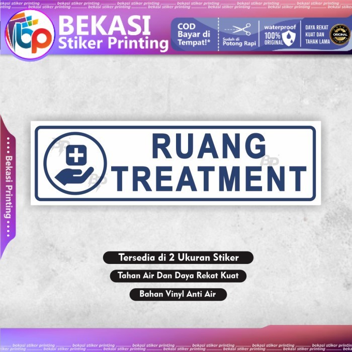 

Stiker Ruang Treatment Ruang Perawatan Klinik Rumah Sakit Puskesmas