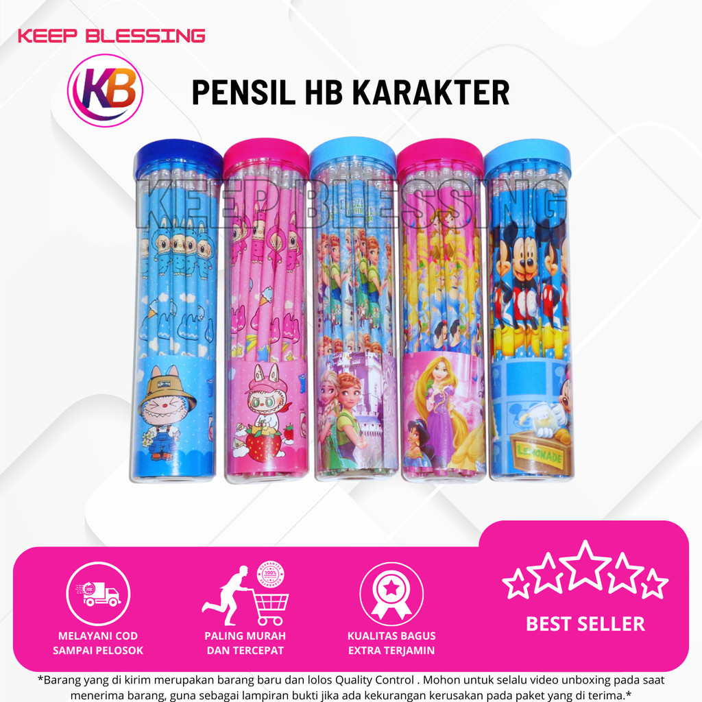 

Pensil HB karakter 1 Tabung 30 Pcs / Pensil Kepala Penghapus / Duta Gemilang