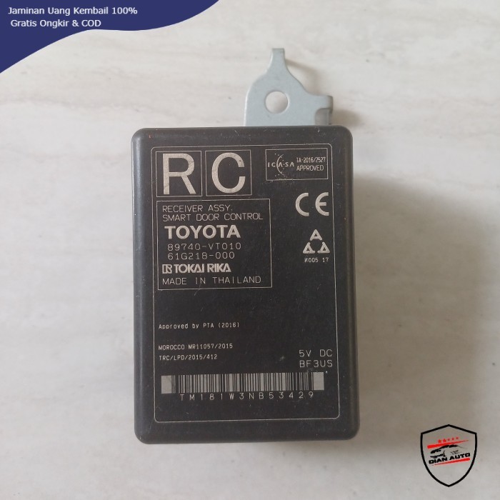 

Modul Resever Assy Smart Door Control Innova Zenix Original Baru