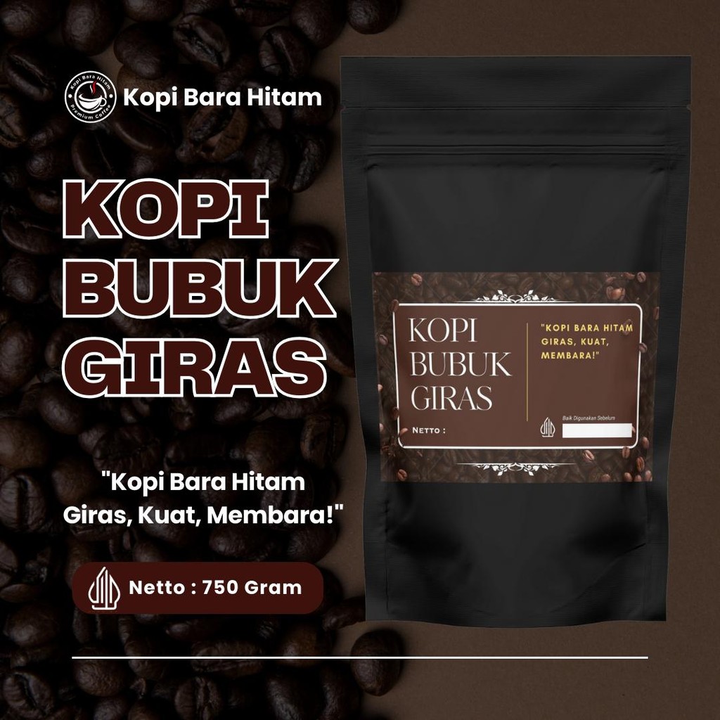 

Kopi Bubuk Giras Bara Hitam 750 Gram Grade Premium - Bubuk Kopi Giras 100% Asli Kopi Bubuk Premium 750 Gram - Kopi Giras 750 Gram - Kopi Bubuk Giras 750 Gram