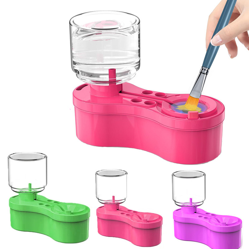 

Paint Brush Washer machine Cleaner box Drain Button kids paint tools Automatic Water Circulation Cleaning Bucket Art supplies
