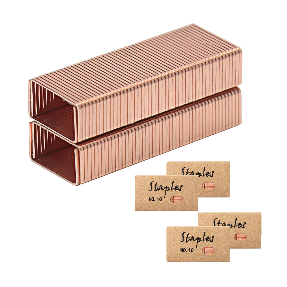

Metal Staples 4 Box Rose Gold No.10 Stapler Binding Supplies Refill 4000 Mini Staples Office School Stapling Stationery Supplies
