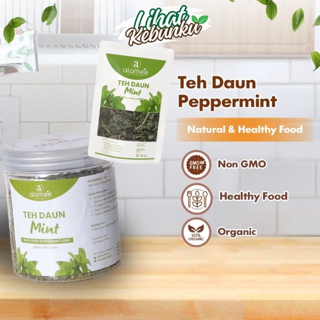 

ALAMEE Teh Daun Peppermint Leaf Tea Pepper Mint Organik Kering Dried LIHAT KEBUNKU