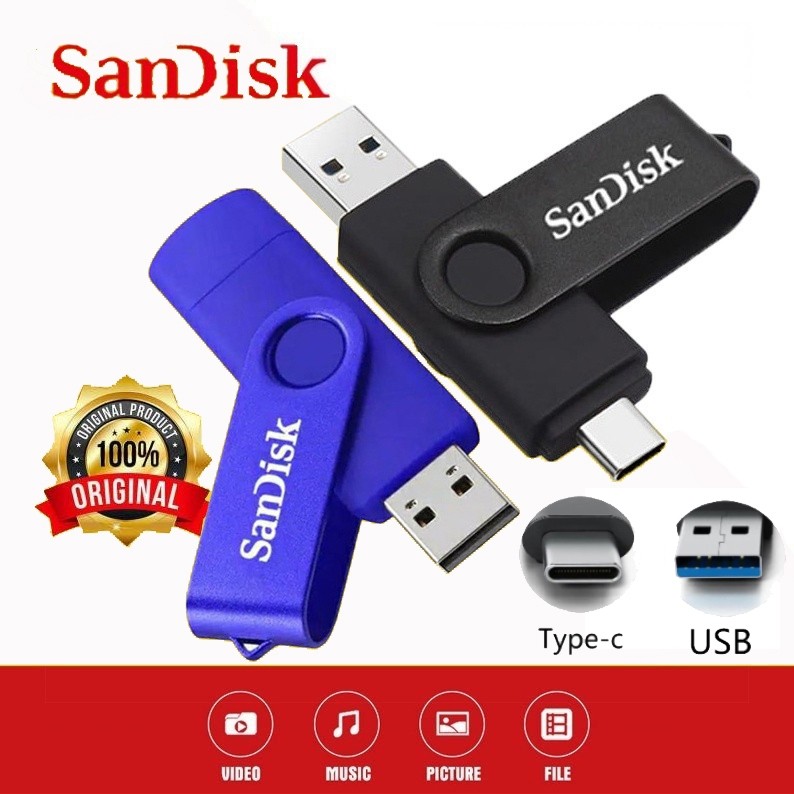 SanDisk Flash disk otg type c   1TB 2TB 32GB 64GB 128GBflash disk USB2.0 Flashdrive  OTG