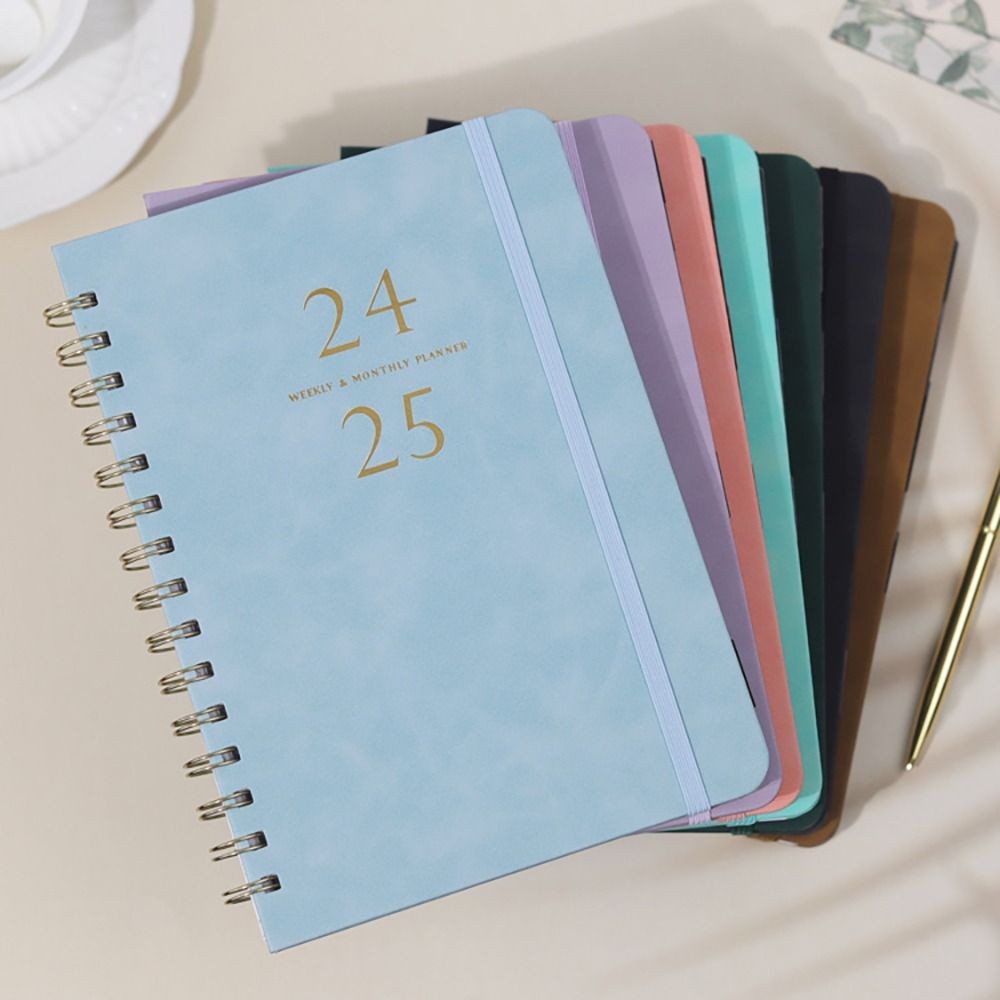 

English Agenda Book Creative 2024-2025 To Do List Diary Weekly Planner A5 Notebooks Students