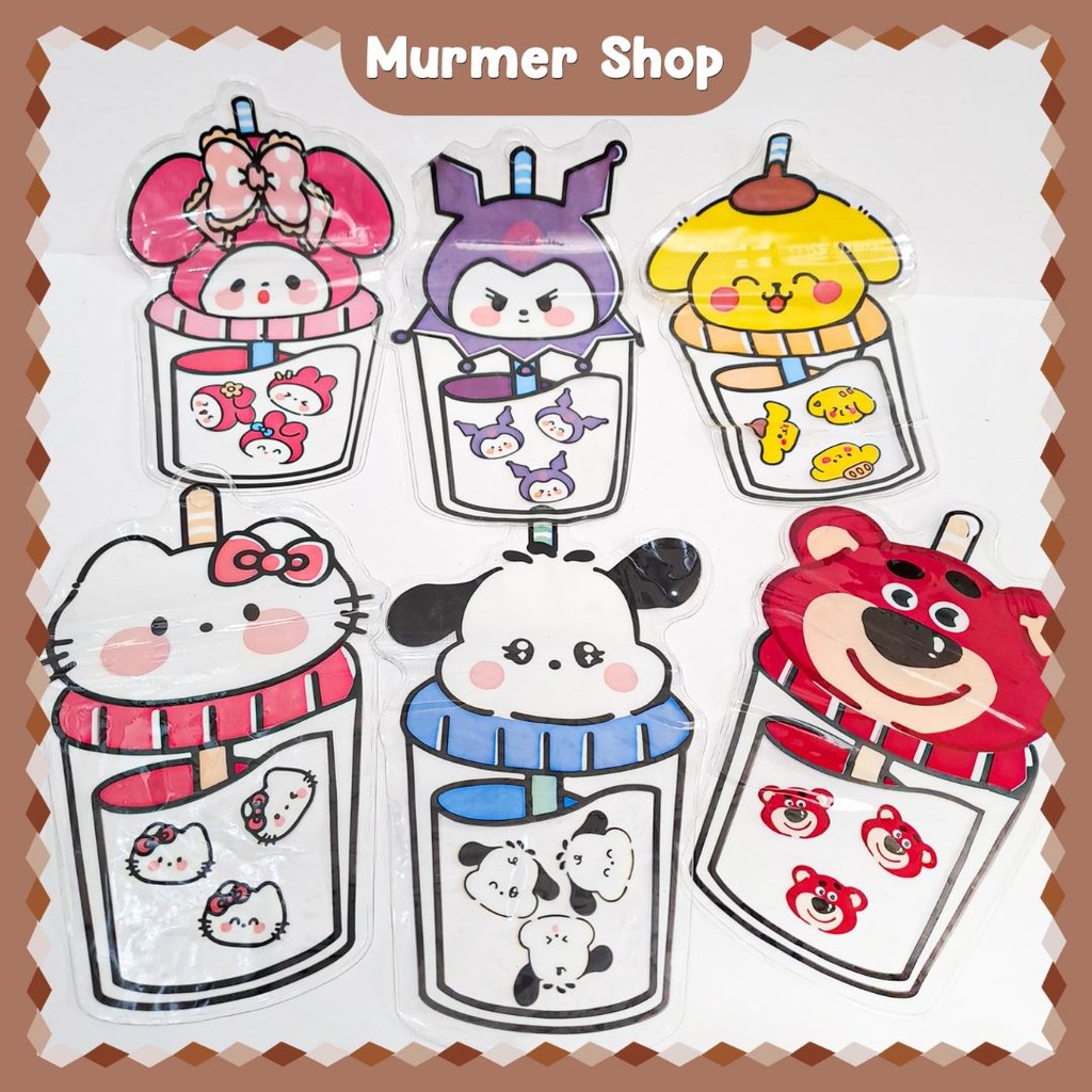 

Map Pouch Ziplock Minuman Sanrio PVC KP-1128 Souvenir Hampers Plastik Karakter Bag Travel