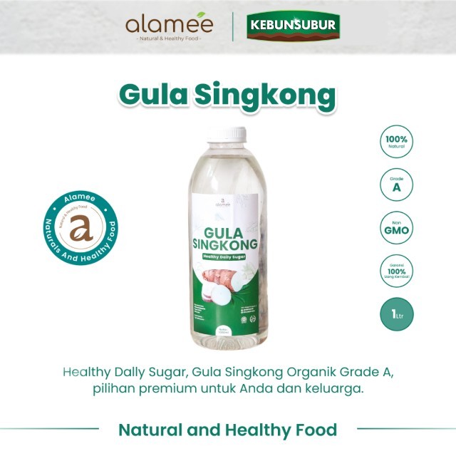 

ALAMEE Gula Singkong Organik Cair Rendah Kalori Sweetener Fructose Gluten Free 1000ml Kebunsubur