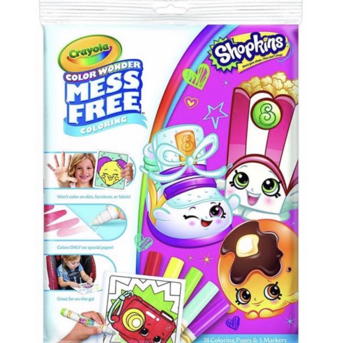 

PRS99 Crayola Color Wonder - Shopkins Coloring Book Set