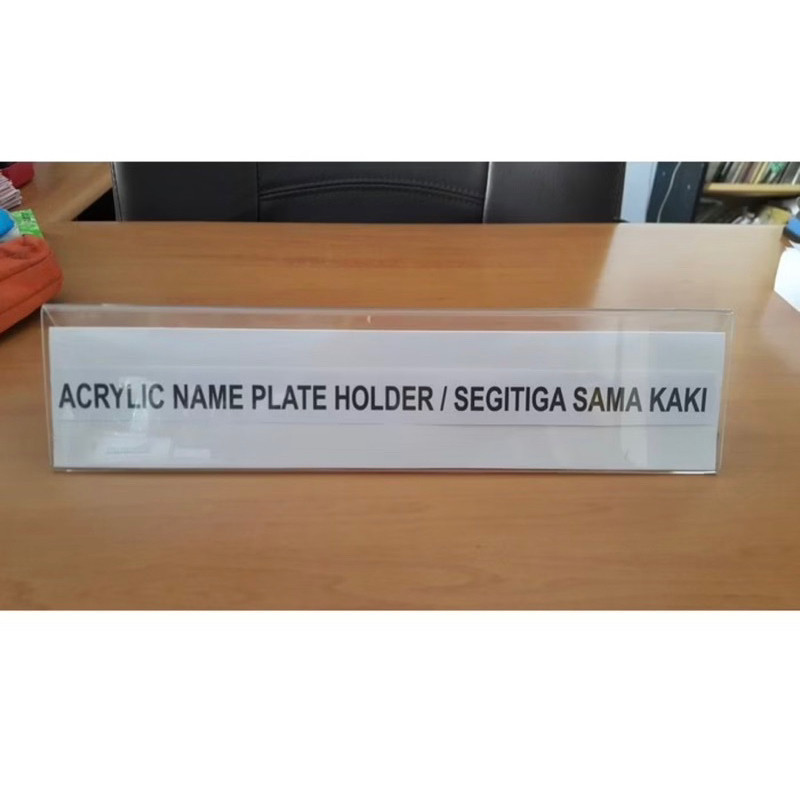 

(CCK STORE) PAPAN NAMA AKRILIK 7 X 20 CM / Akrilik Papan Nama Meja Panitia Display Kantor acrylic Tipe Segitiga / Akrilik Papan Nama Meja Panitia Display Kantor Segitiga Segi Tiga Triangle Name Holder Stand Acrylic Event Desk Office Tag