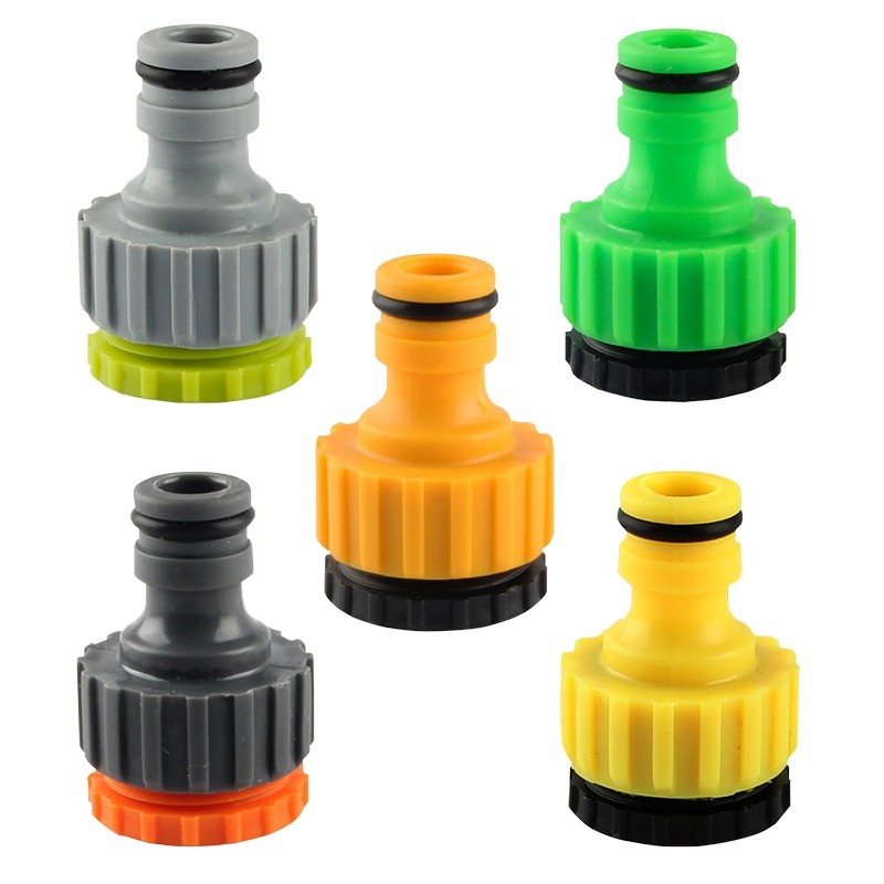 

Hose Quick Connector 16mm Nipple Female Threaded Hose Faucet Adapter Garden Watering Irrigation Fittings Universal 1/2"3/4" Inch