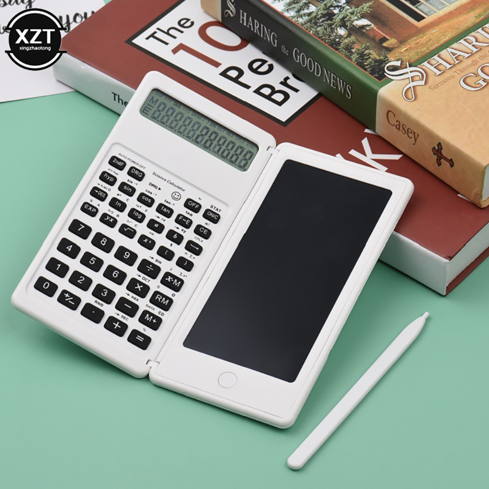 

S9AB Portable Calculator Screen Writing Ultra-thin Folding Scientific Function Calculator LCD Handwriting Board with Stylus