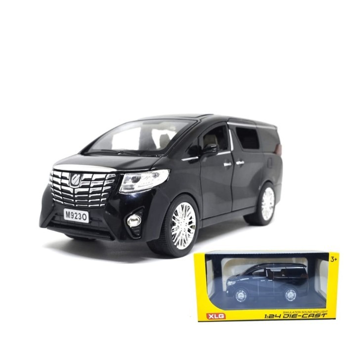 Diecast XLG Miniatur Mobil Toyota Alphard Skala 1:24 - Hitam