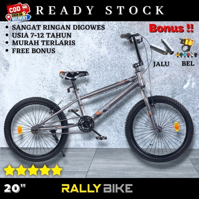 READYYY Sepedah anak laki laki bmx ukuran 20 inch 8 tahun murah --