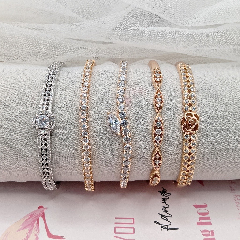 Aksesoris Gelang Tangan Wanita Kualitas Premium Xuping Asli Bangle Imitasi Replika Perhiasan Berlian