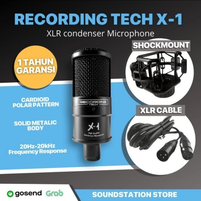 Recording Tech X-1 Cardioid Mic Condenser Microphone Recording Zoom
