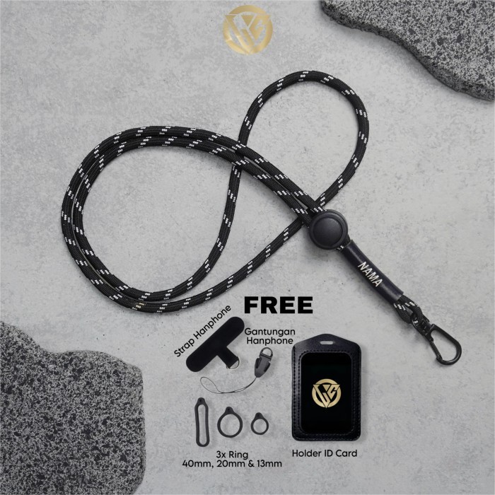 

Lanyard Craft Perusik Custom Nama Tali Hp Name Tag V3 - A