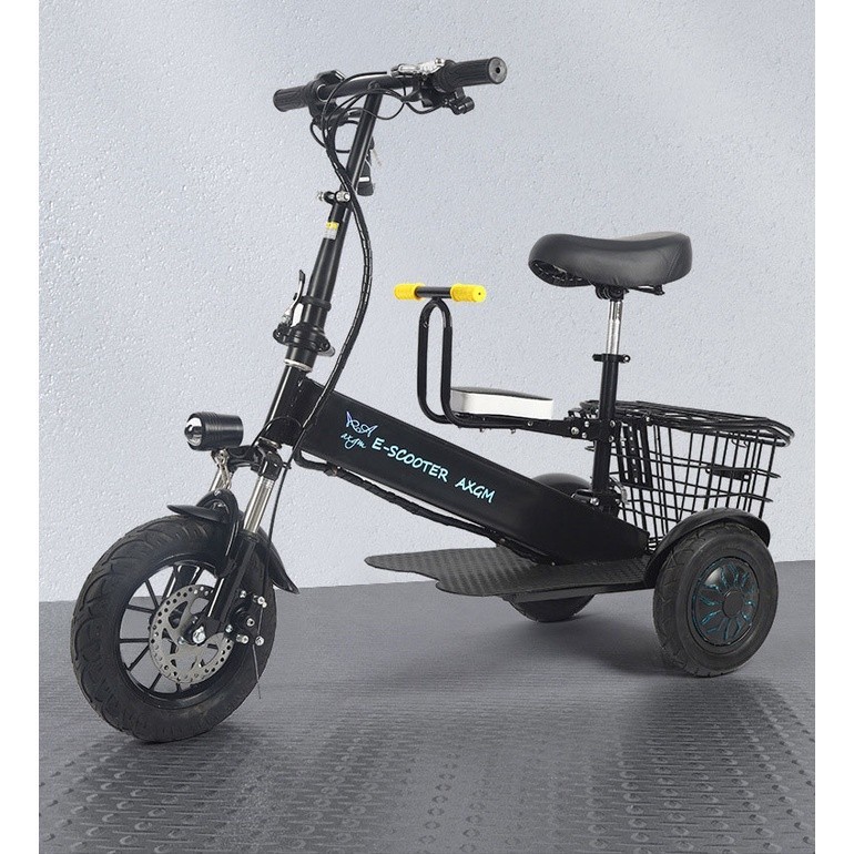 PROMO HANYA HARI INI- Sepeda roda tiga listrik kendaraan listrik 3 roda skuter lipat elektrik dewasa anak