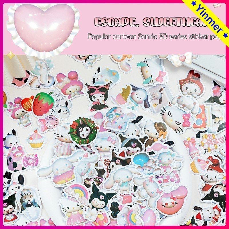 

COD✨Sanrio 3D Stiker Lucu Stiker Buku Besar Buku Harian Bahan Dekoratif Bahan Dekoratif Cangkir Air-Yinmer