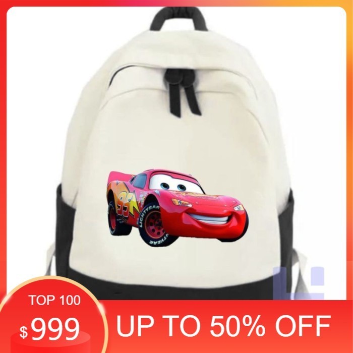 TAS RANSEL ANAK LIGHTING MCQUEEN CARS - Hitam, All Size