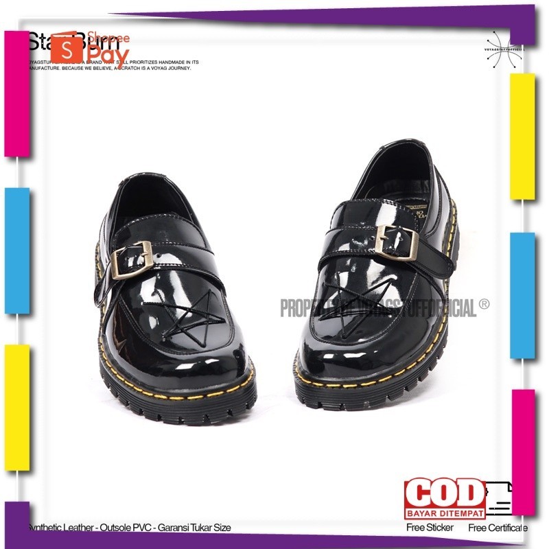 UKURAN SIZE 37 38 39 40 41 42 43 44 45 / Voyagstuffofficial - Star Burn Sepatu Penny Loafers Pria