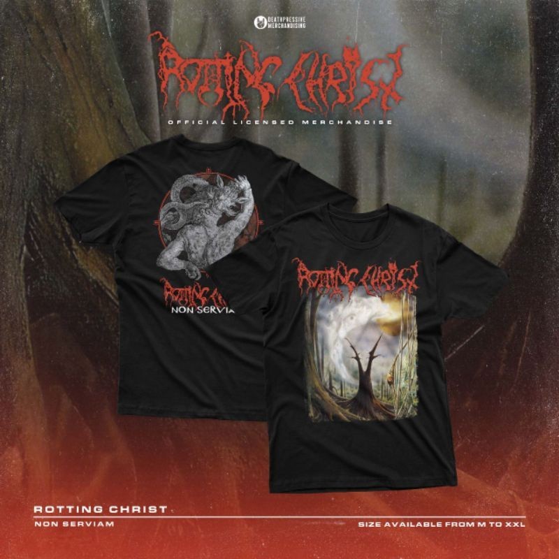 【COD】 TS-ROTTING CHRIST-NON SERVIAM Kaos T tshirt