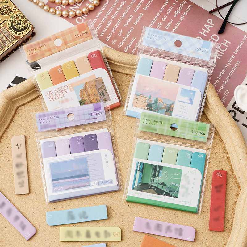 

COD✨ 150Pcs Catatan Tempel Gaya Gadis Stiker Indeks Klasifikasi Lucu Kertas Memo Pesan Bertanda-YES