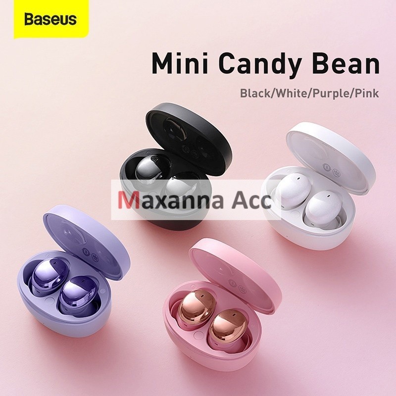 [MAXANNA] Baseus Bowie E2 Mini Candy Bean Earbuds TWS Wireless Earphone Bluetooth 5.2 Headphones, 0.