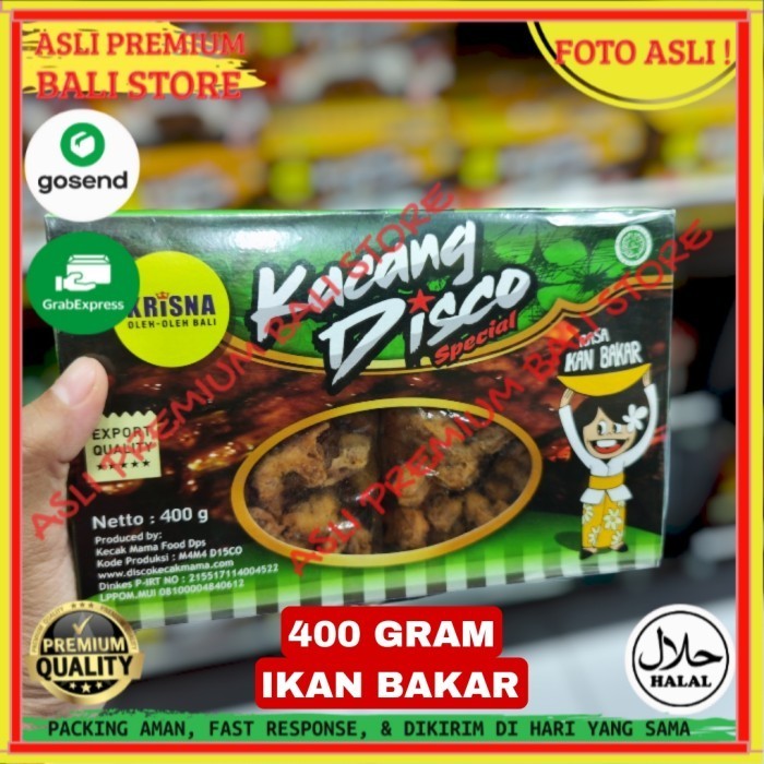 

OLEH OLEH MAKANAN CEMILAN CAMILAN SNACK KULINER KHAS ASLI ORI ORIGINAL BALI KACANG DISCO IKAN BAKAR 400 GRAM GR