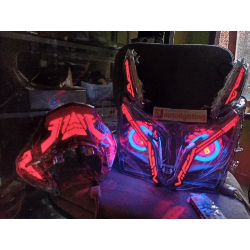 reflektor vario 125 old custom led proji alis RGB sein running