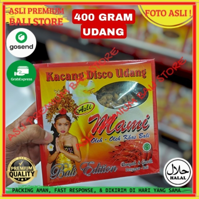 

OLEH OLEH MAKANAN CEMILAN CAMILAN SNACK KULINER KHAS ASLI ORI ORIGINAL BALI KACANG DISCO UDANG 400 GR GRAM