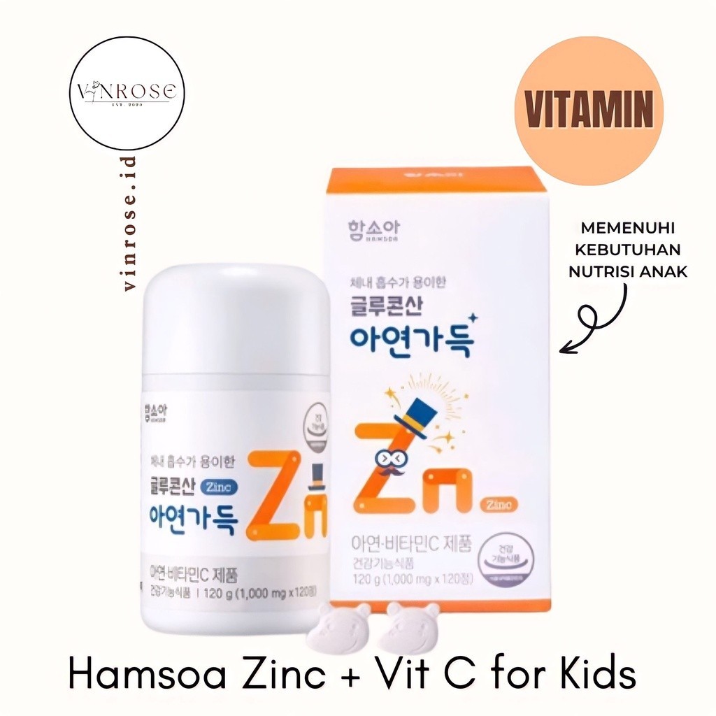 Hamsoa Zinc Vitamin C Kids Anak Korea/ Multivitamin Anak
