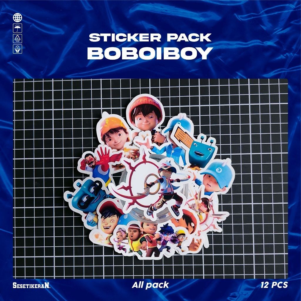

COD✨ Sesetikeran Pack Stiker Kartun Lucu Boboiboy Colorfull Cute Keren Untuk Koper Laptop Skateboard