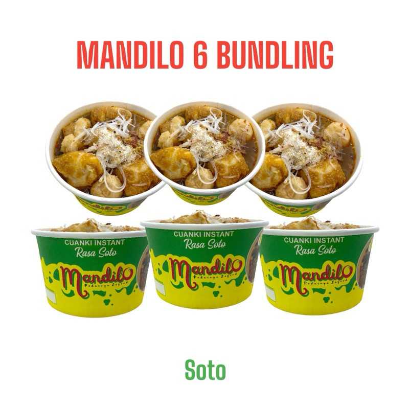 

Mandilo Bundling 6 Pcs - Cuanki Instant | Rasa Soto | Cuankie Siap Saji