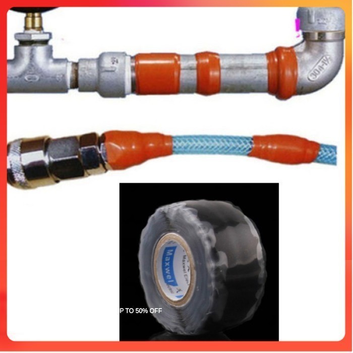 

Alloet Lakban Isolasi Pipa Ledeng Waterproof 1.5M 25mm - Black