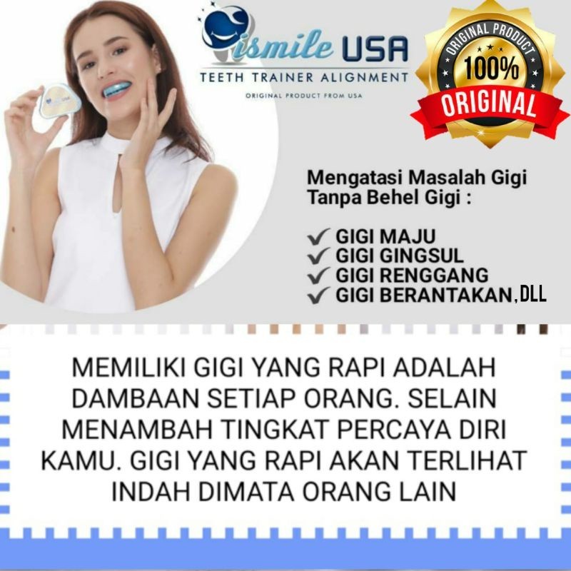 Garansi 100% Original Ismile USA Perapih Gigi Original Ismile Teeth Trainer Alignment Perapi Gigi