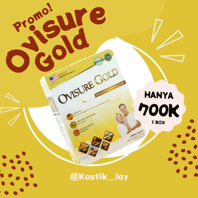

100% ORIGINAL Ovisure Gold Asli Original Paket 3 Box Mengobati Tulang Keropos Dan nyeri Sendi