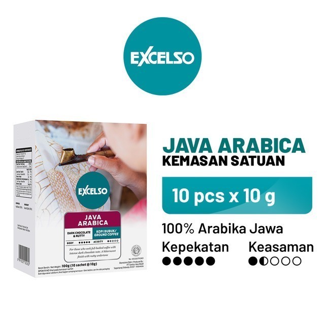 

EXCELSO Java Arabica - Bubuk Kopi 1 Folding Box (10 x 10 gr)