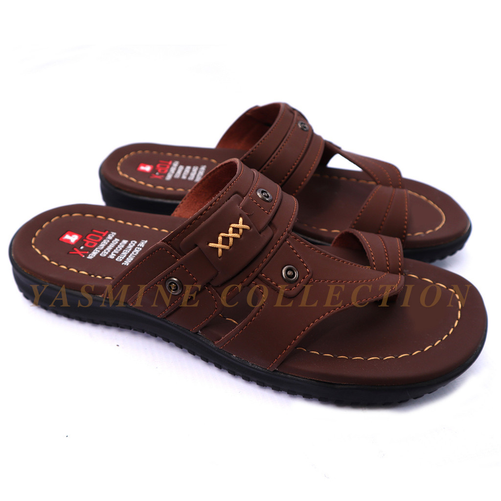 Ready Sandal Japit - Sandal Jepit Pria Kulit Model Terbaru 2024 - Sandal Keren - Sandal Dewasa Laki 