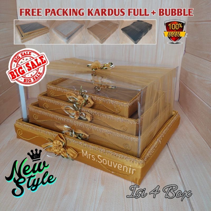 

PROMO SHOPEE!!! Kotak Hantaran Seserahan Pernikahan Mika Box Mewah Free Packing Tambahan Kardus Full Plus Label Fragile Termurah diskon gratis ongkir laris murah