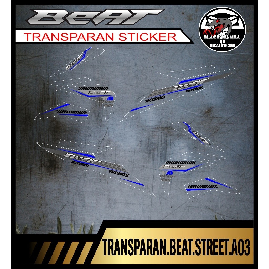 TRANSPARAN STRIPING BEAT STREET LIST VARIASI TRANSPARAN BEAT STREET A03
