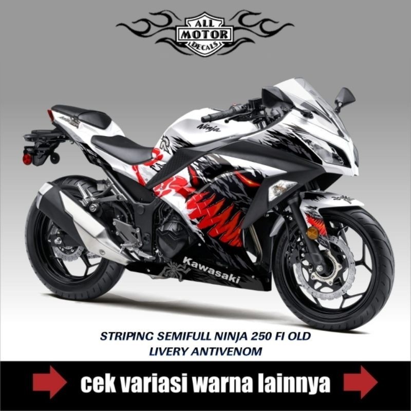 Striping Kawasaki Ninja 250 Fi Old Motif Antivenom / Decal Stiker Ninja Fi 250 Lama Tahun 2013 Sampa