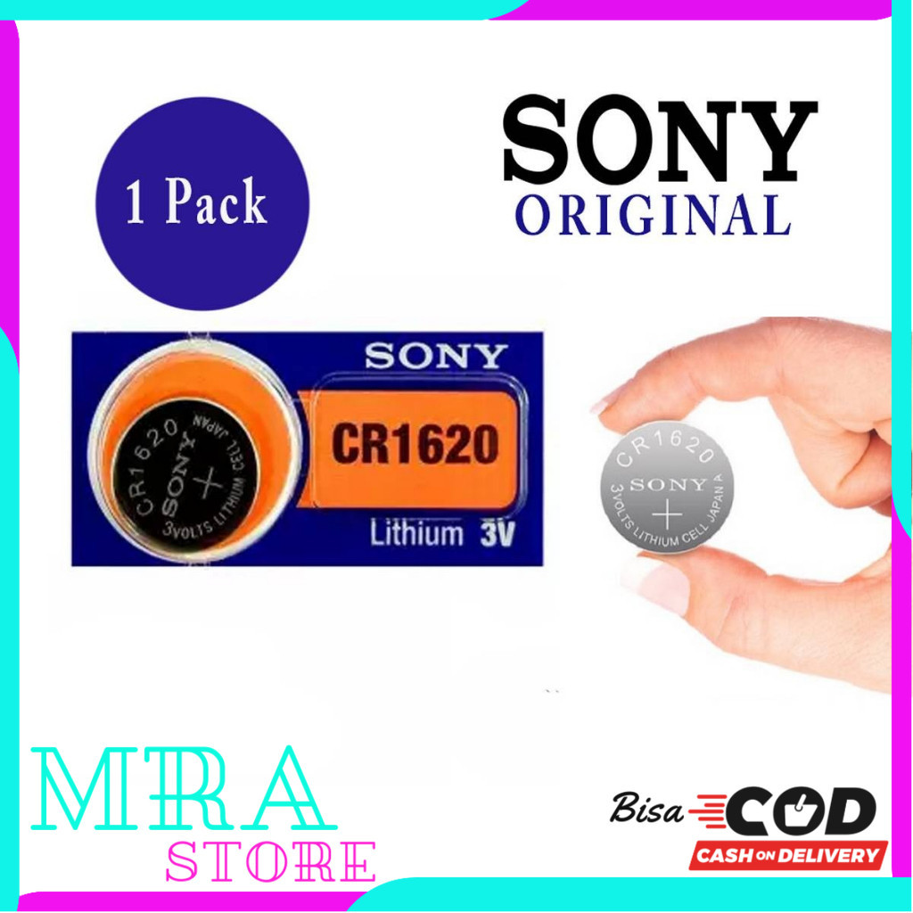 Baterai Kancing SONY MURATA CR1620 CR-1620 CR 1620 3v Lithium