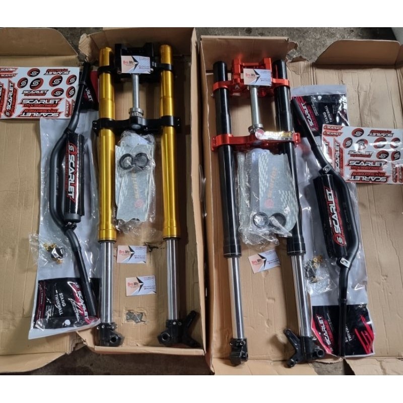 shock depan crf 150 original scarlet usd + stang