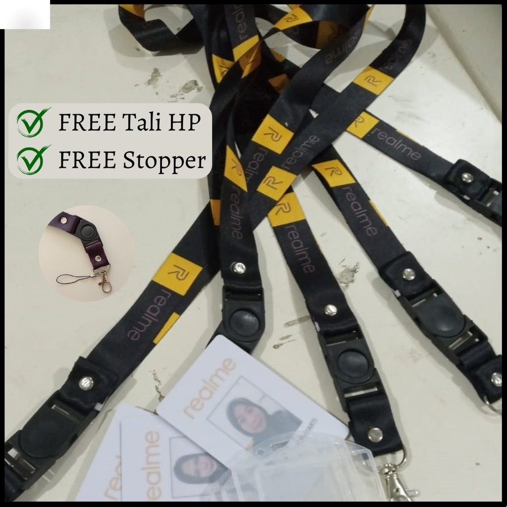 

[Realme] Tali Lanyard Custom / Lanyard Karyawan / Tali Custom Aksesoris Tali HP