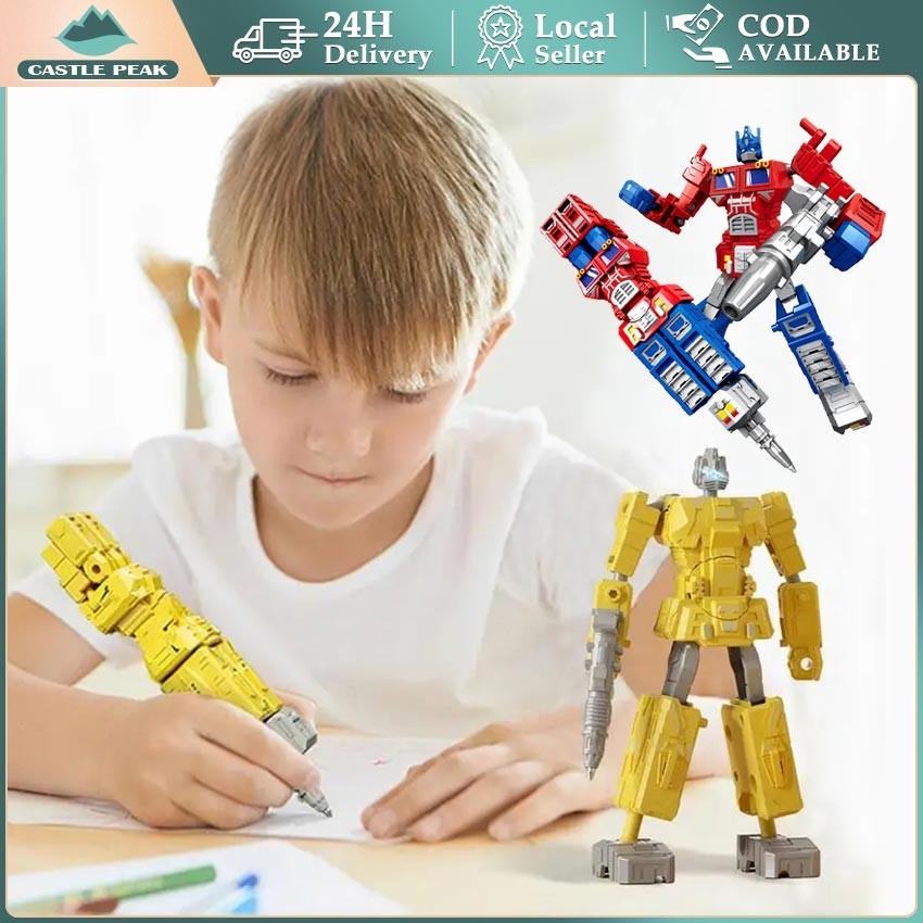 

Gift Pen Pena Mainan Figure Robot Soldier Alat Tulis Hadiah Gift Optimus Transformasi Pena