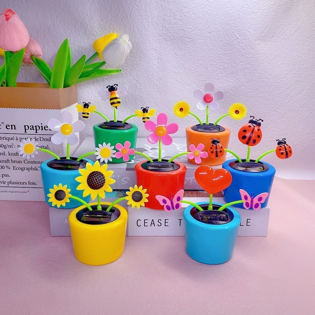 Ornamen Dekorasi Mobil Bunga Matahari Ayunan Otomatis,Dekorasi Mobil Bunga Matahari