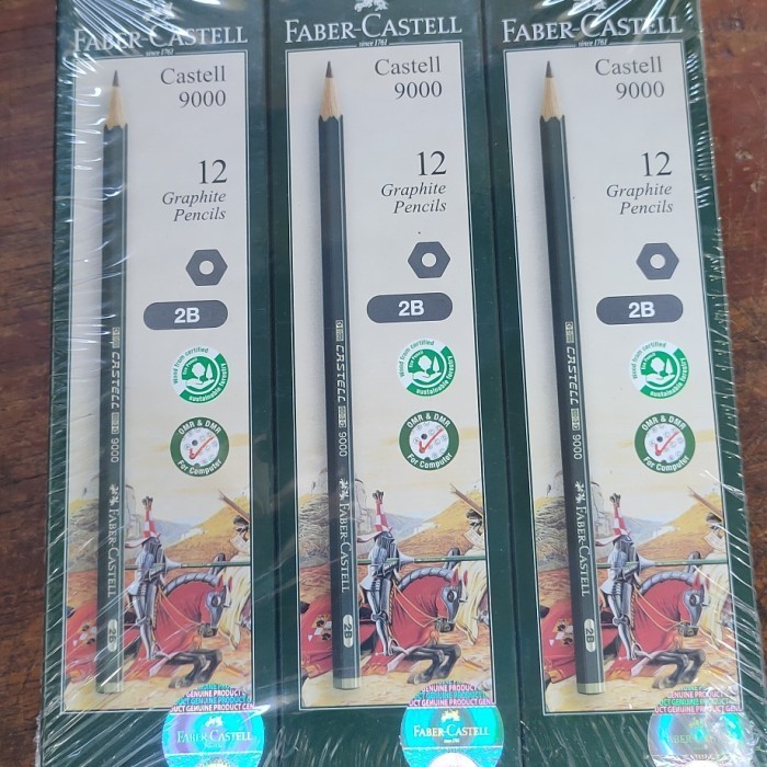 

Pencil 2B FABER CASTELL 9000 Graphite pencils for computer Original