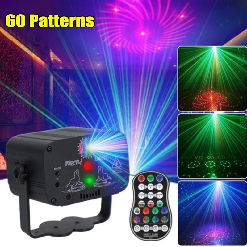 Lampu Laser Lampu Lighting Lampu Disco Laser DJ Remote Control Lighting Lampu Panggung Lampu Disco
