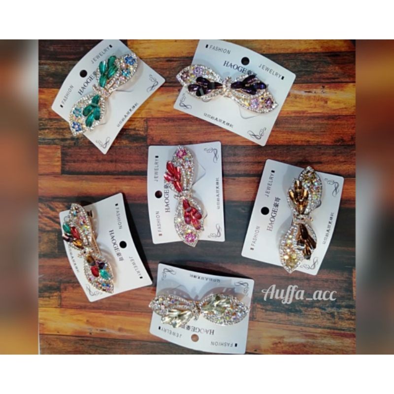 Jepit Rambut Dewasa Otomatis Mata Mewah Jepitan