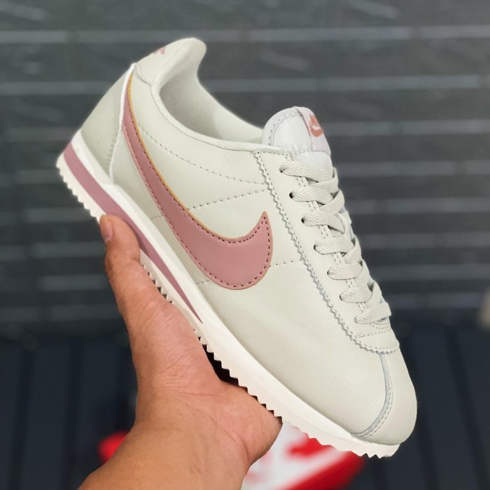 Terlaris ✨ -Nike Cortez  Classic Women Light Bone Pink - 36